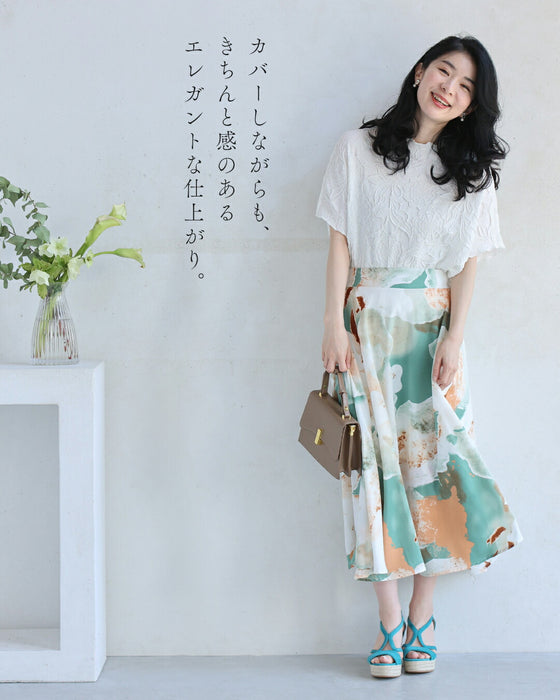 ゆったり「楽」 彫刻花ドルマントップス