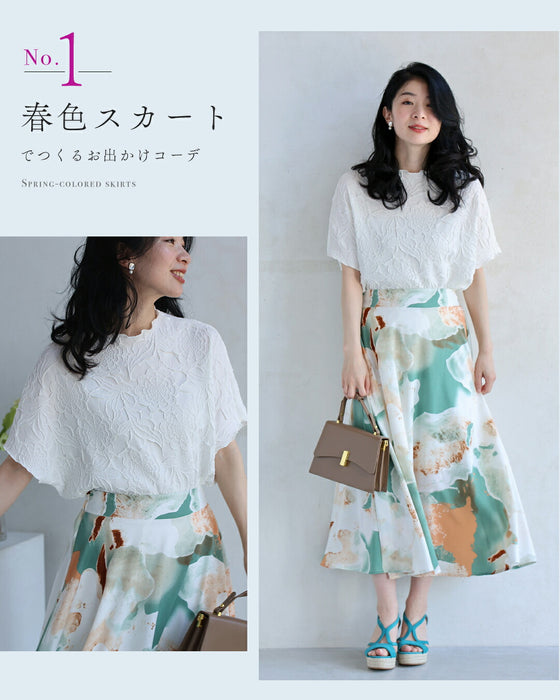 ゆったり「楽」 彫刻花ドルマントップス