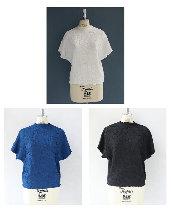 ゆったり「楽」 彫刻花ドルマントップス