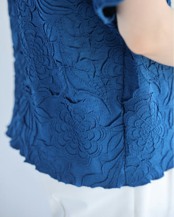 ゆったり「楽」 彫刻花ドルマントップス