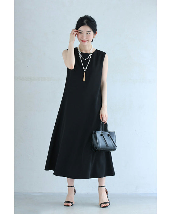 チェーンフリンジ揺れる2連パールネックレス