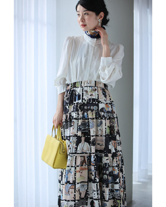 シネマの中のファッションアイコンミディアムスカート