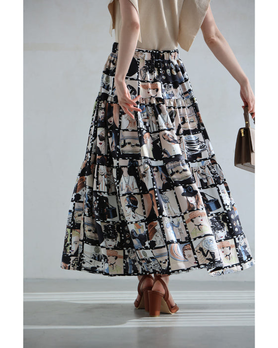 シネマの中のファッションアイコンミディアムスカート