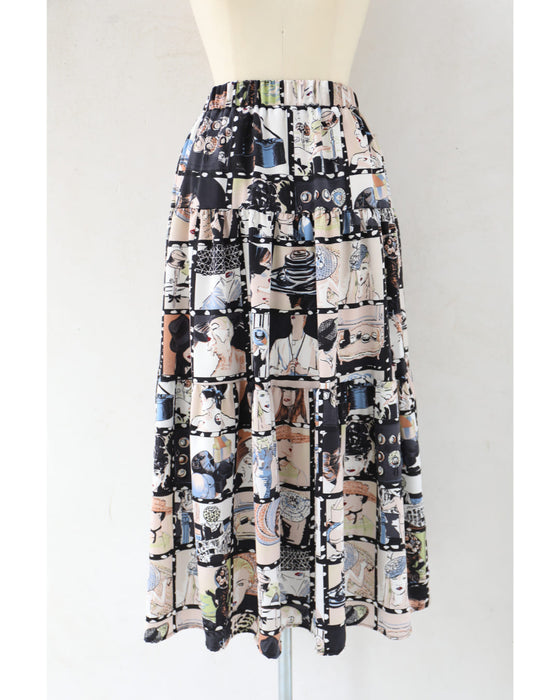 シネマの中のファッションアイコンミディアムスカート