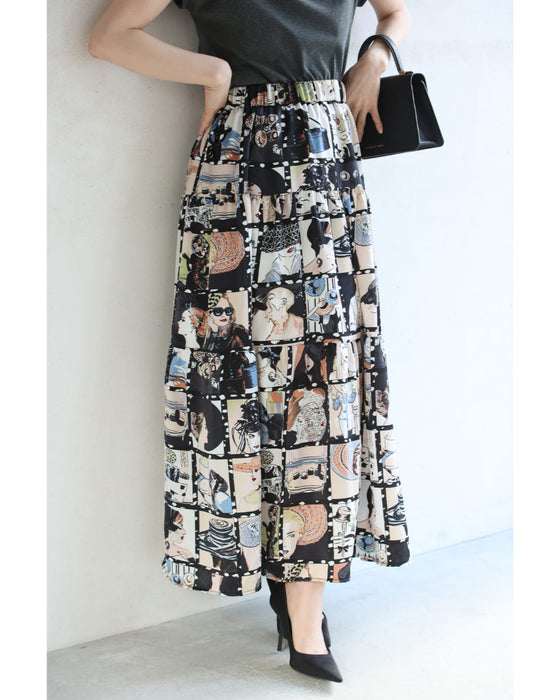 シネマの中のファッションアイコンミディアムスカート