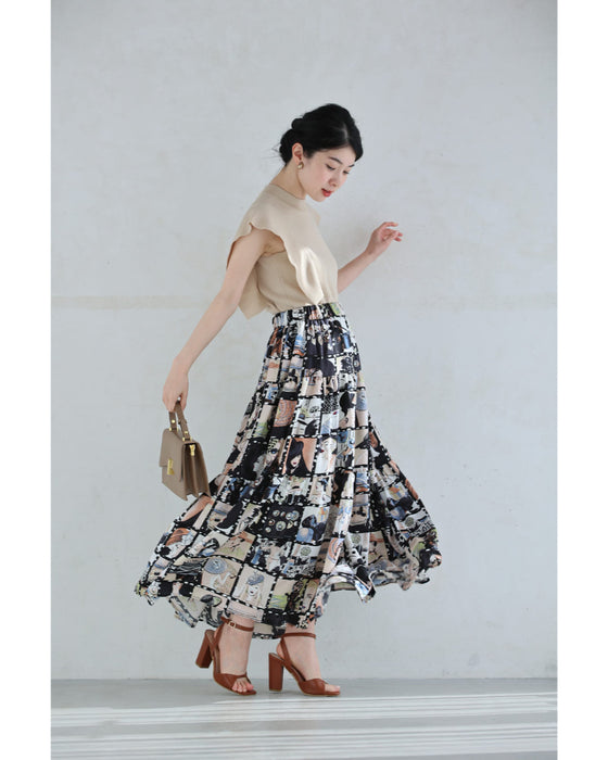 シネマの中のファッションアイコンミディアムスカート