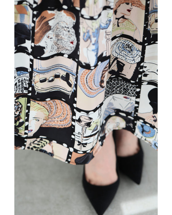 シネマの中のファッションアイコンミディアムスカート