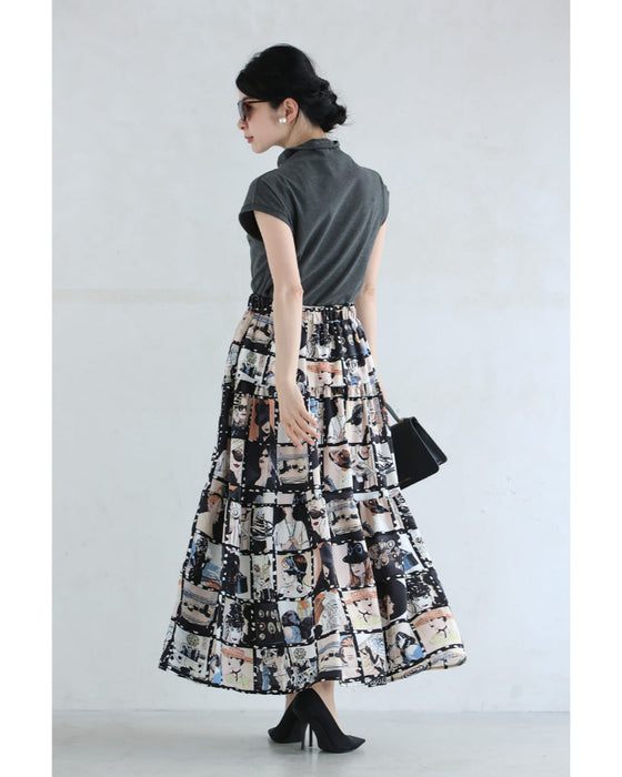 シネマの中のファッションアイコンミディアムスカート