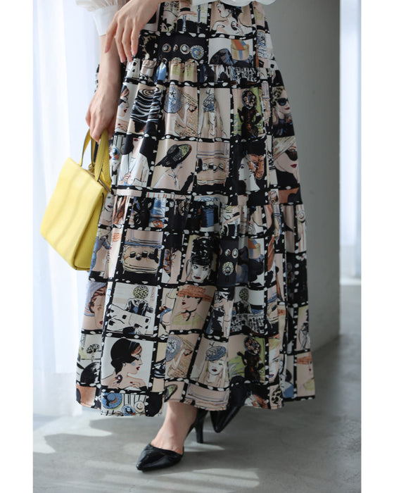 シネマの中のファッションアイコンミディアムスカート
