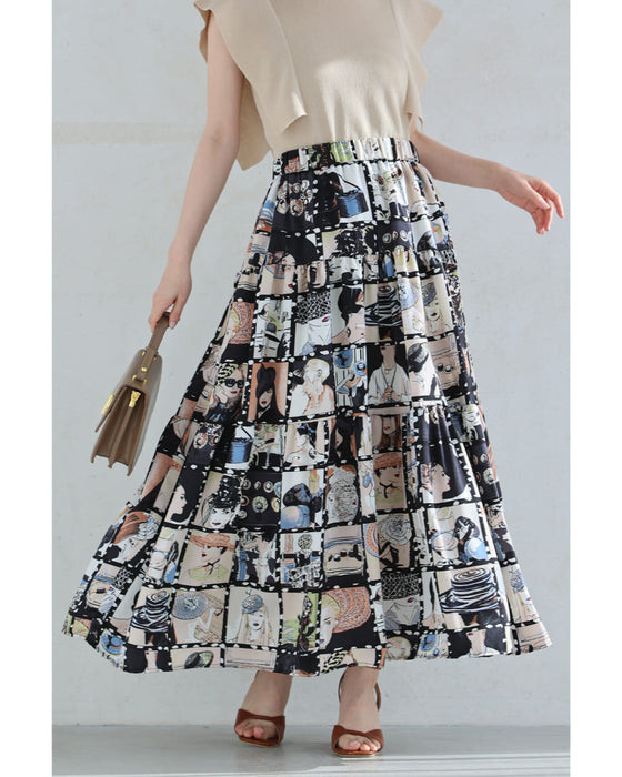 シネマの中のファッションアイコンミディアムスカート