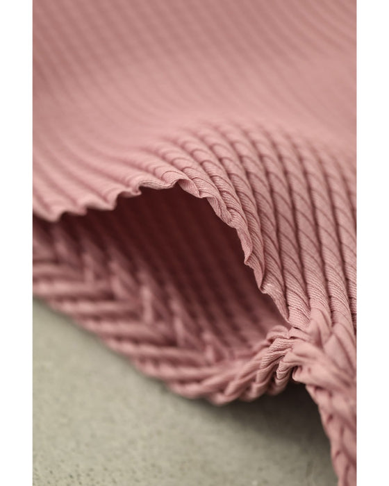 裾に揺れるフリンジの波うつバイカラーミディアムワンピース