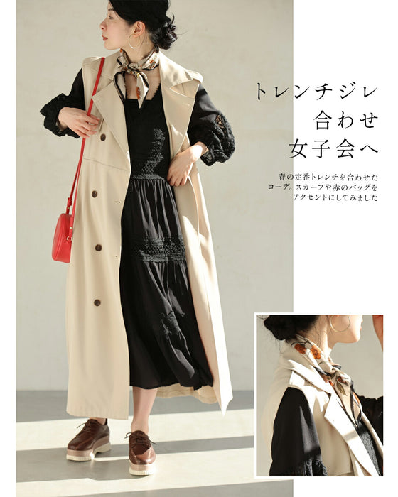 南国巡る 花刺繍ワンピース