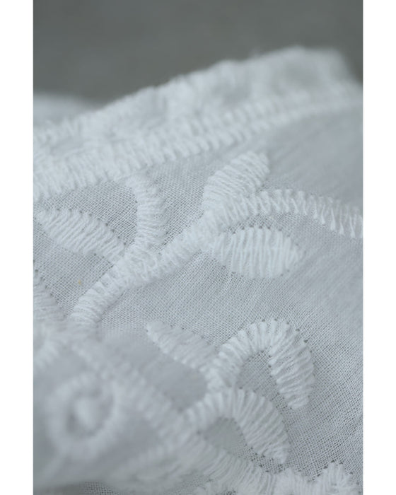 ふんわり柔らかなシアーベールの刺繍ブラウストップス