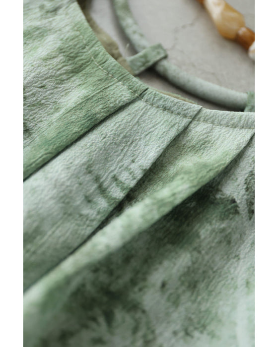 前後着用可能な2way。アート柄キャミロングワンピース(アクセサリー付き)