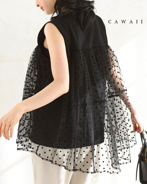 スリーブカットソートップス