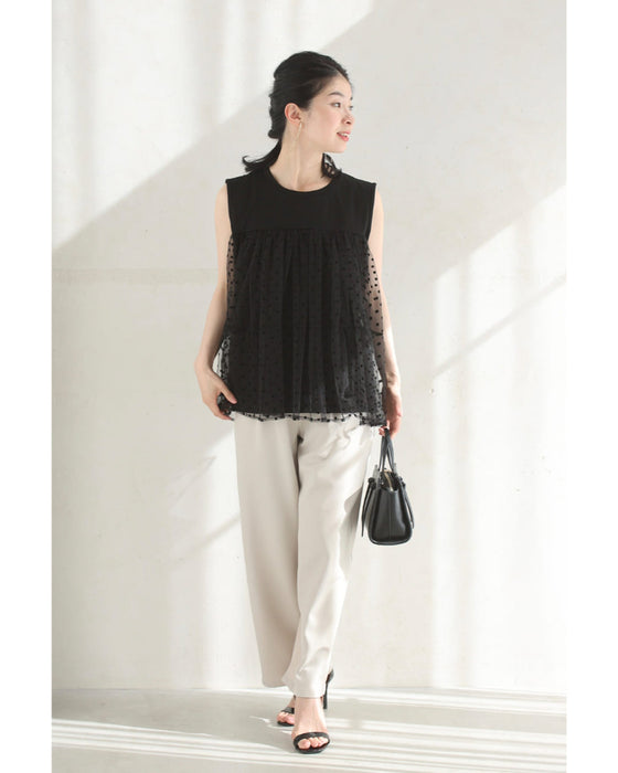 スリーブカットソートップス