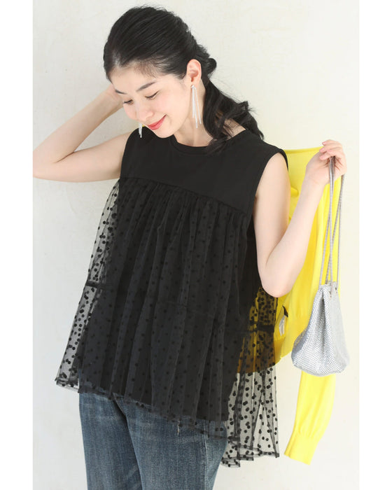 スリーブカットソートップス