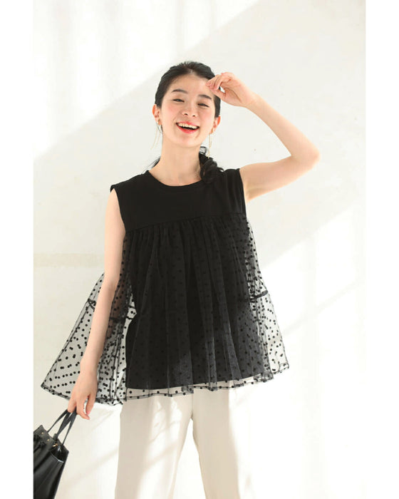 スリーブカットソートップス