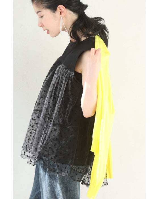 スリーブカットソートップス