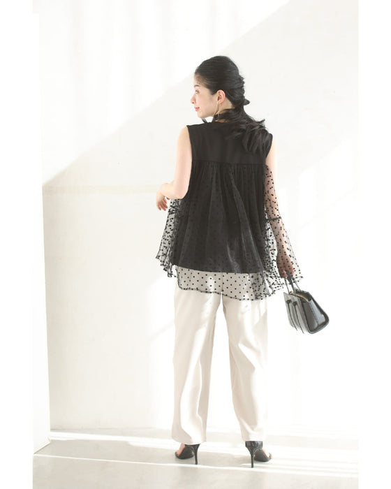 スリーブカットソートップス