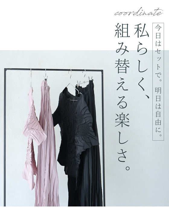 ラクな生地で上品に仕立てた2点セット【set】