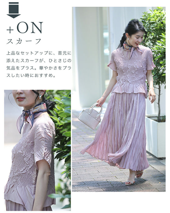 ラクな生地で上品に仕立てた2点セット【set】