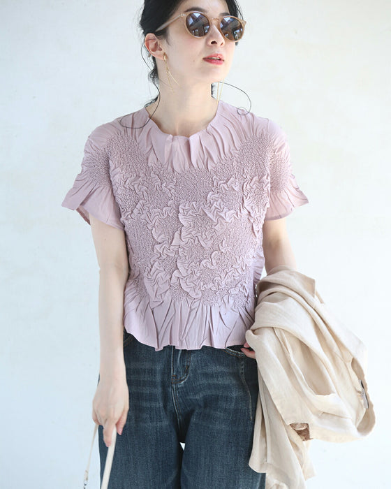 ラクな生地で上品に仕立てた2点セット【set】