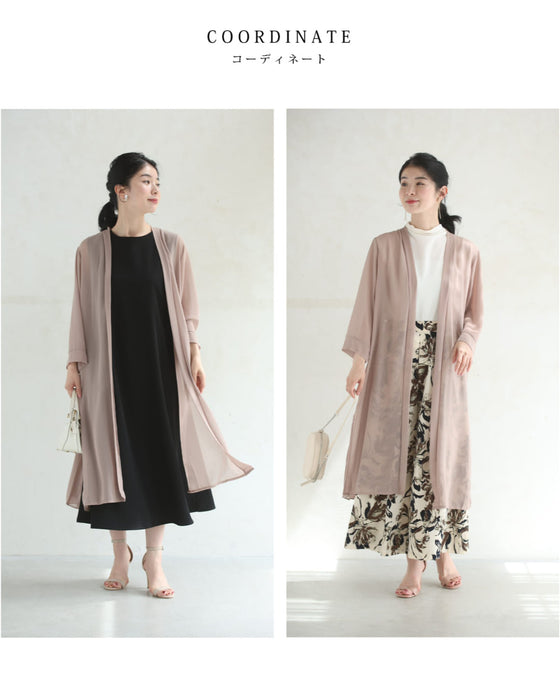 夏の装いに柔らかな揺らめき。バックプリーツシアーカーディガン