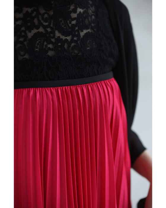 プリーツカットソーと花咲くチューブトップワンピースの2点セット【set】