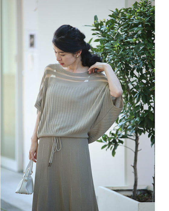 部屋着見えなし!品をまとうシルエット 大人のリラックスコーデ2点セット【set】