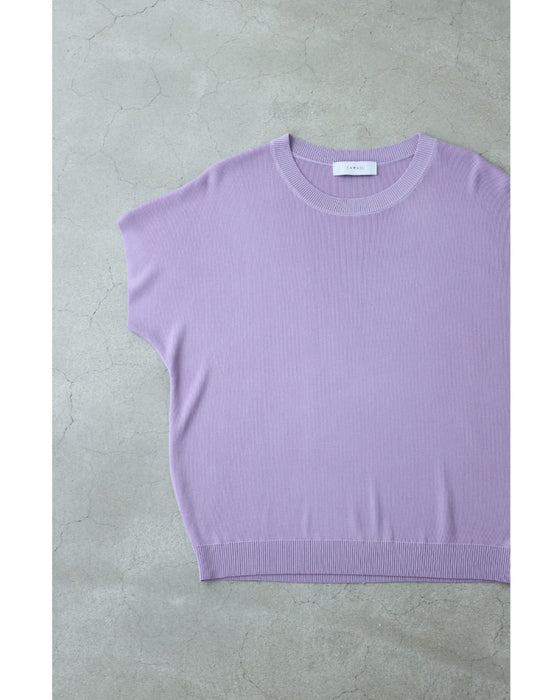 パステルカラーのベーシックニットカットソートップス