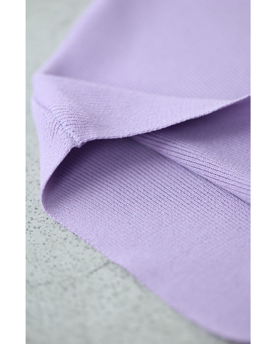 パステルカラーのベーシックニットカットソートップス