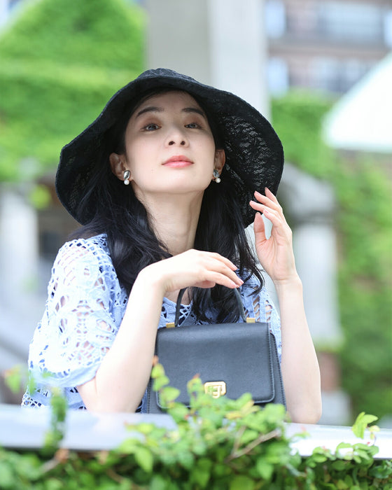おしゃれに日差し除け 総レース帽子