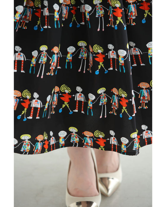 ファニーなお絵かきガーランドミディアムスカート