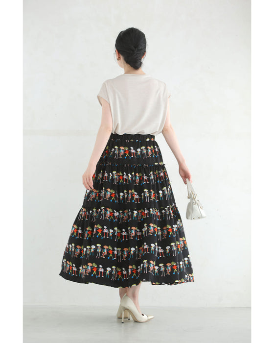 ファニーなお絵かきガーランドミディアムスカート
