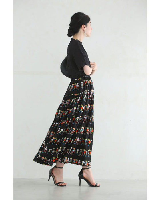 ファニーなお絵かきガーランドミディアムスカート