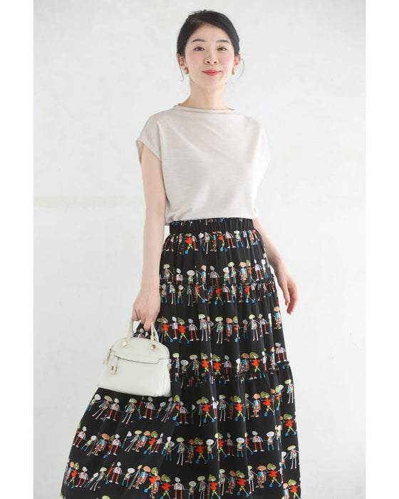 ファニーなお絵かきガーランドミディアムスカート