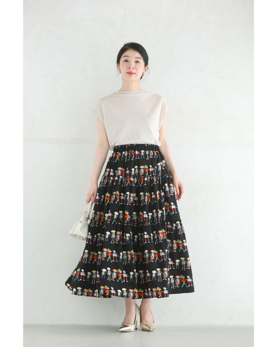 ファニーなお絵かきガーランドミディアムスカート
