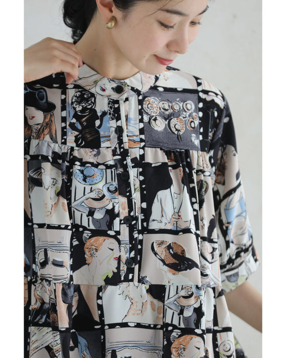シネマの中のファッションアイコンAラインブラウス