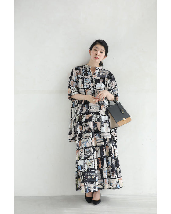 シネマの中のファッションアイコンAラインブラウス