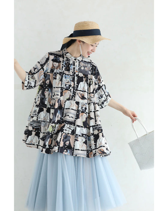 シネマの中のファッションアイコンAラインブラウス