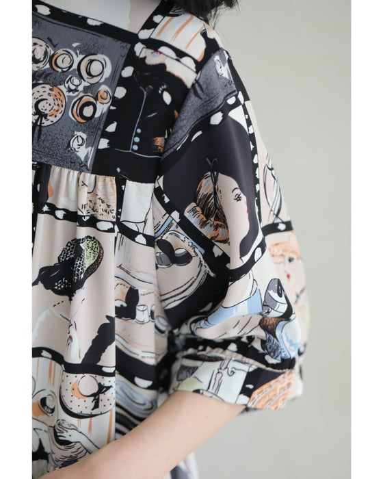 シネマの中のファッションアイコンAラインブラウス