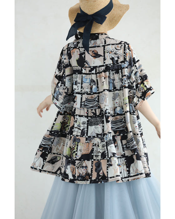 シネマの中のファッションアイコンAラインブラウス