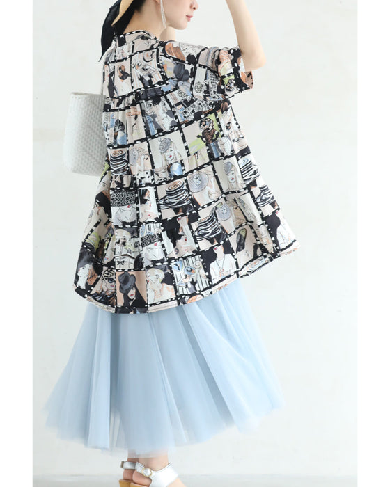 シネマの中のファッションアイコンAラインブラウス