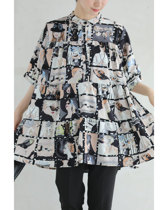 シネマの中のファッションアイコンAラインブラウス