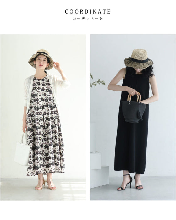 ドットチュールベールの麦わら風ハット