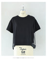 後ろ下がりベールのTシャツトップス
