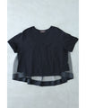 後ろ下がりベールのTシャツトップス