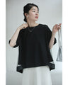 後ろ下がりベールのTシャツトップス