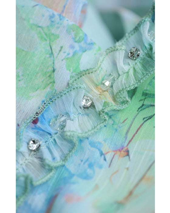 日差しに揺れる花の陽だまりミディアムワンピース